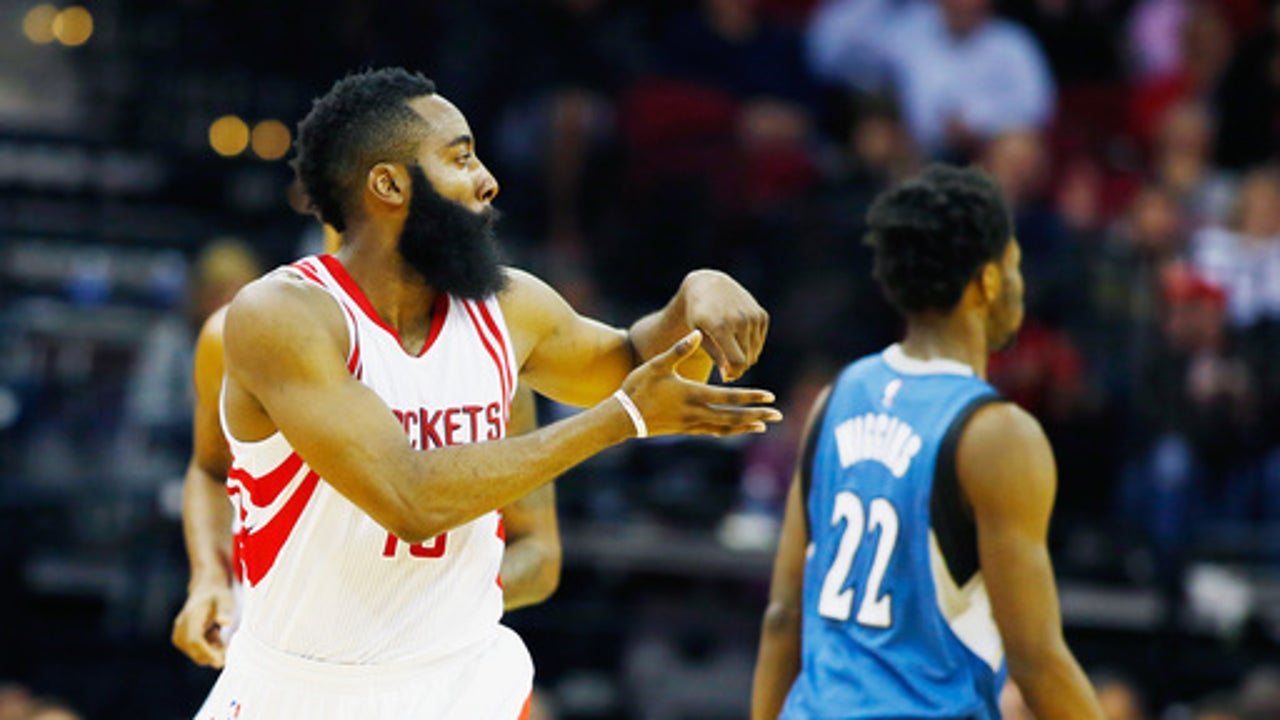 Harden scores 27 to lead Rockets to 107-104 win over 'Wolves